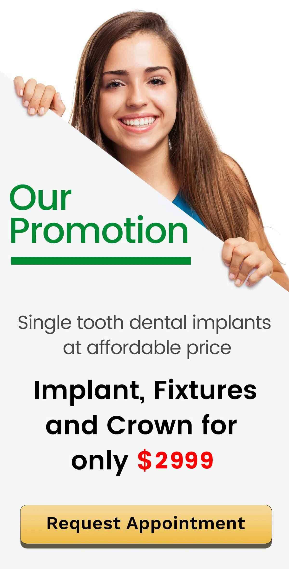 Single tooth dental implants banner Dentist Kallangur